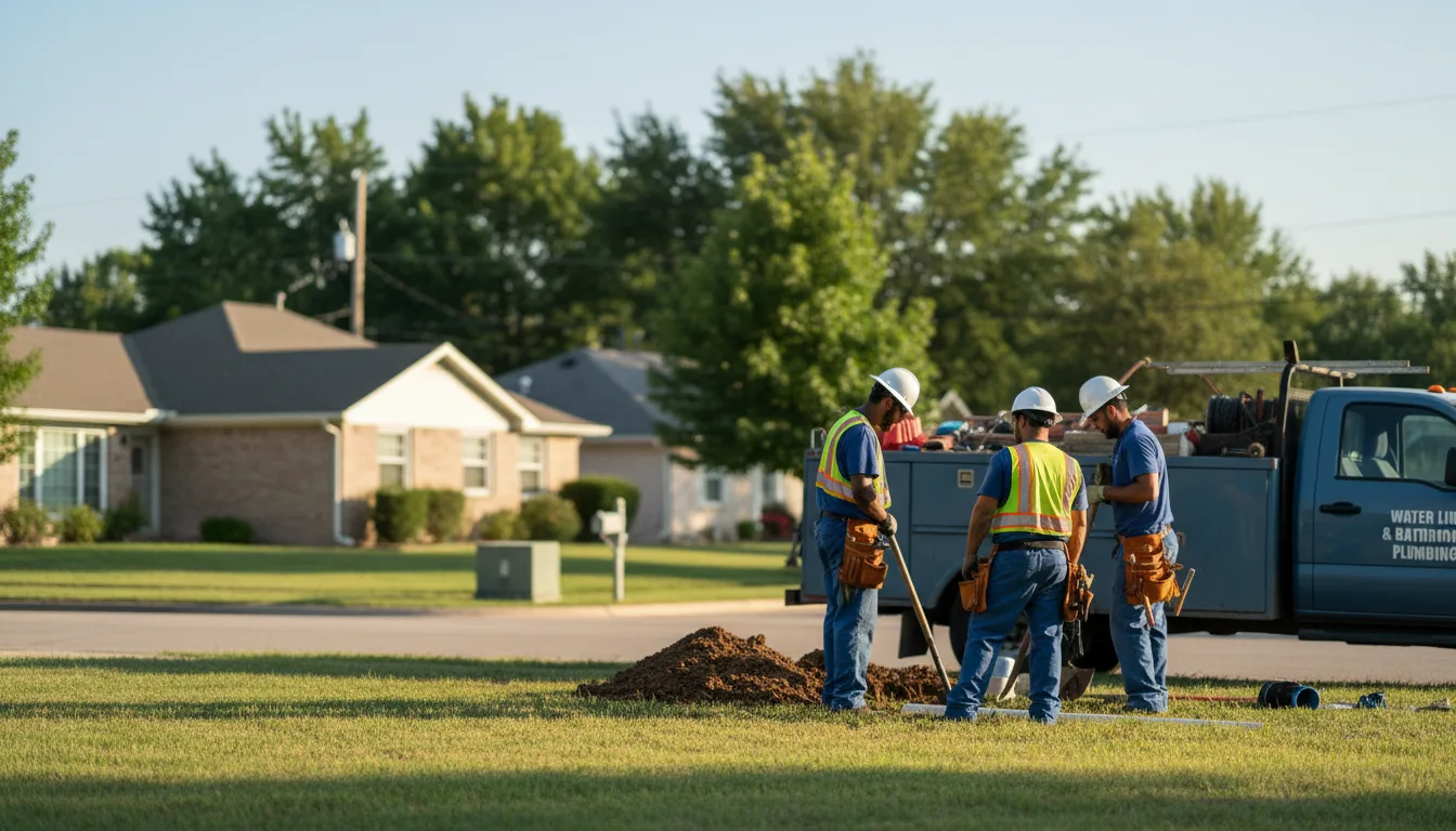 Residential water line and bathroom plumbing service in North Clarendon, VT